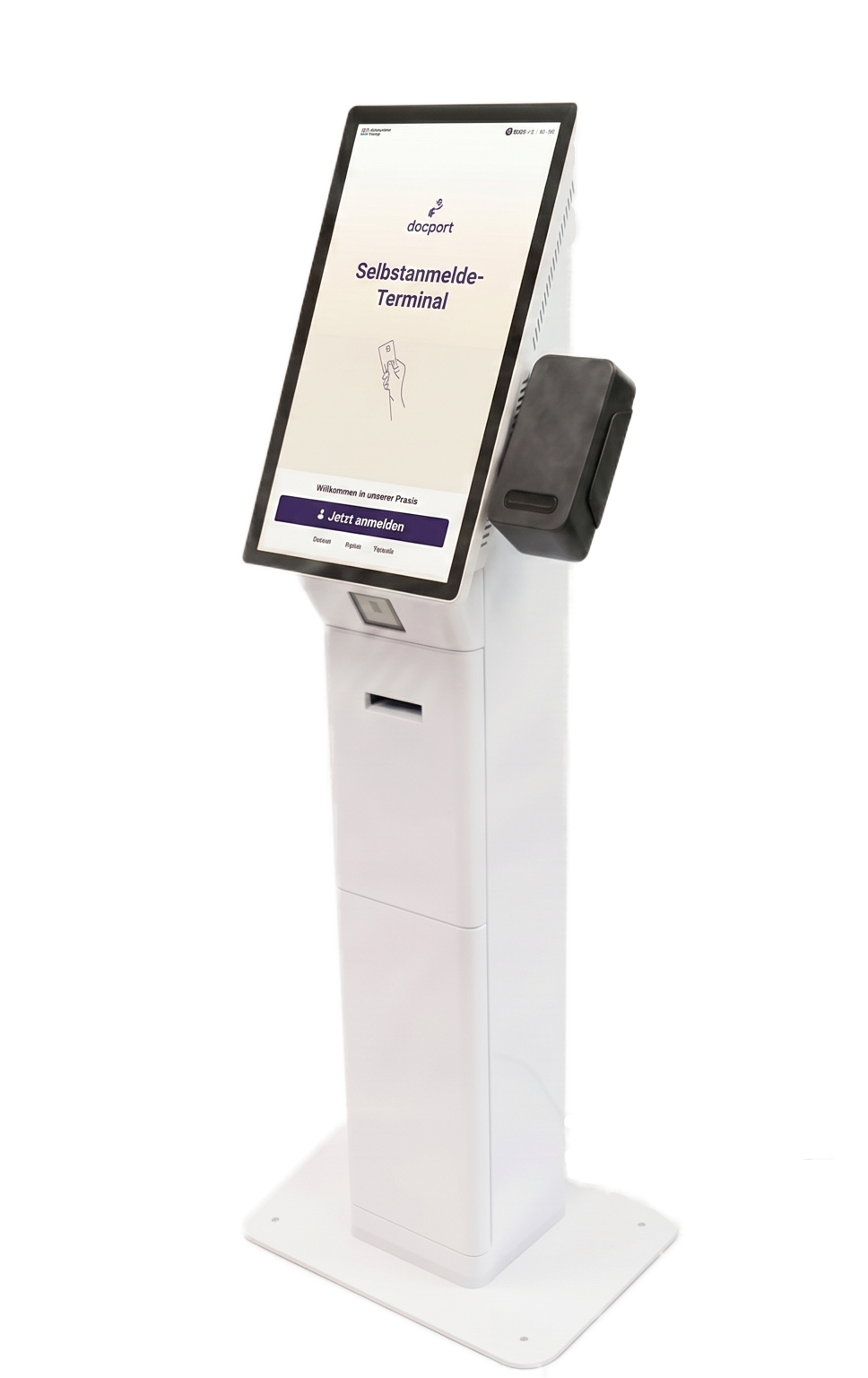 Self-Check-in Terminal für Arztpraxen mit Kartenleser und Touchdisplay